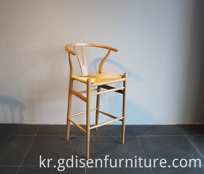 뜨거운 판매 유럽 디자인 바 가구 Y 의자 목재 하이 의자 단단한 나무
